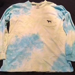 Pink tie dye long sleeve t-shirt